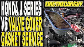 Honda J Series V6 Valve Cover Gasket Replacement [upl. by Enelrac]