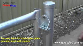 Gate Latch 2 way for round pipe and square [upl. by Lehplar]