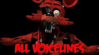 Foxy  All Voicelines with Subtitles  Ultimate Custom Night [upl. by Eirrahs]