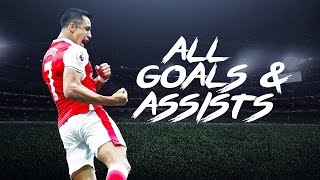 Alexis Sanchez  ALL 93 Goals amp Assists For Arsenal [upl. by Analahs]