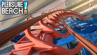 The Big One Pepsi Max quotBetween The Railsquot OnRide POV 4K  Blackpool Pleasure Beach [upl. by Atinnod]