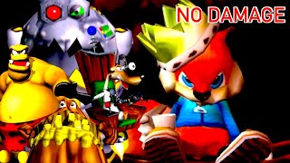 ALL BOSSES NO DAMAGE  Conkers Bad Fur Day [upl. by Shetrit]