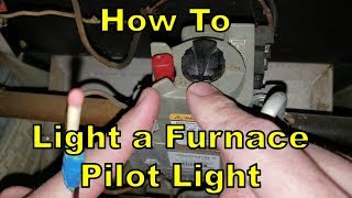 How To Light A Furnace Pilot Light DIY Save  and Time [upl. by Scheider]