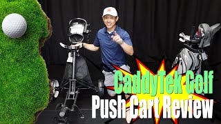 CaddyTek Golf Push Cart Review [upl. by Enehs]