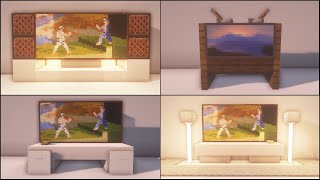 Minecraft 6 TV Designs Tutorial [upl. by Adaval]