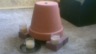 Candle Powered Air Heater  DIY Radiant Space Heater  flower pot heater  Easy DIY [upl. by Enelrac55]