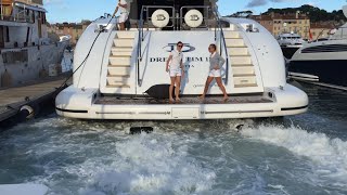 9200hp yacht docking in St Tropez [upl. by Airdnaz]