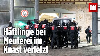 Gefängnismeuterei Polizei stürmt Knast in Thüringen  JVA Untermaßfeld [upl. by Kiki]